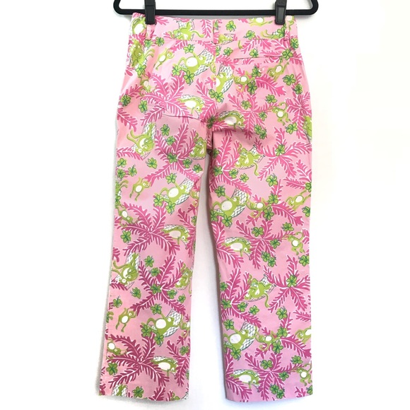 Lily Pulitzer Printed Monkey Palm Floral Pants - 4 - Picture 4 of 8